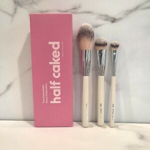 Half Caked The Essentials Face Collection 3 Piece Brush Set - NEW IN BOX